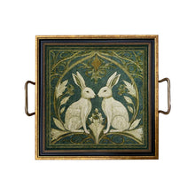 Charger l'image dans la galerie, Art Nouveau style decorative rabbits square tray