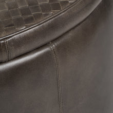 Indlæs billede til gallerivisning Leather storage Arturo pouffe