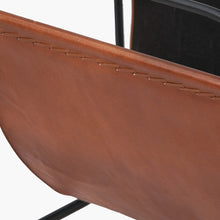Charger l'image dans la galerie, Magazine rack in leather in two colours