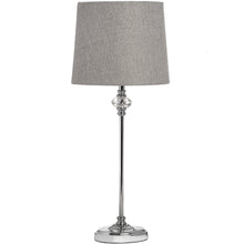 Load image into Gallery viewer, Florence chrome & glass tall stem table lamp