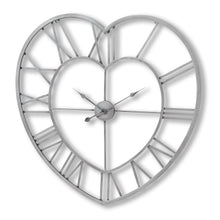 Charger l'image dans la galerie, Silver Heart Skeleton Wall Clock