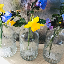 Load image into Gallery viewer, A set of three of Fleur De Lis bottle bud vases