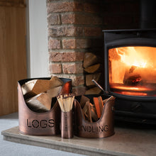 Afbeelding in Gallery-weergave laden, Log, Kindling Buckets & Matchstick Holder sets in four finishes