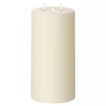 Indlæs billede til gallerivisning Natural glow tall LED 30cm pillar candle in two colours