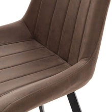 Indlæs billede til gallerivisning Coffee faux leather dining chair