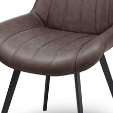 Indlæs billede til gallerivisning Coffee faux leather dining chair