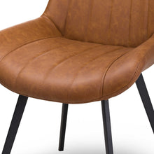 Load image into Gallery viewer, Tan faux leather dining chair