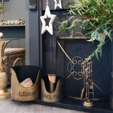 Afbeelding in Gallery-weergave laden, Log, Kindling Buckets & Matchstick Holder sets in four finishes