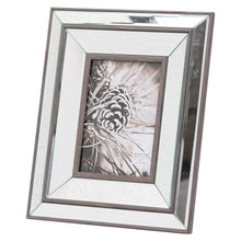 Indlæs billede til gallerivisning Glass mirror & wood photo frame in three sizes