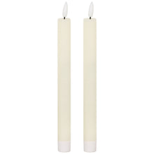 Load image into Gallery viewer, Natural Glow Ivory LED 25cm Dinner Candles set of two