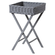 Lade das Bild in den Galerie-Viewer, Wicker top butler table in white or grey