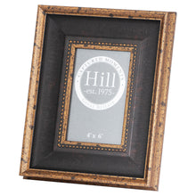 Carica l'immagine nel visualizzatore di Gallery, Black & antiqued gold beaded photo frame in three sizes