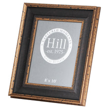 Carica l'immagine nel visualizzatore di Gallery, Black & antiqued gold beaded photo frame in three sizes
