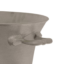 Indlæs billede til gallerivisning Large antique matt silver champagne cooler