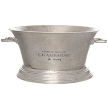 Indlæs billede til gallerivisning Large antique matt silver champagne cooler