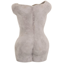 Load image into Gallery viewer, femaile figure stone vase showing the back view