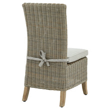 Indlæs billede til gallerivisning Outdoor tall wicker dining chair & cushion