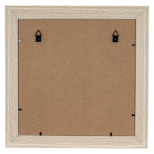 Lade das Bild in den Galerie-Viewer, Back view of a photo frame with a subtle leaf border made from wood, designed for multiple sizes.