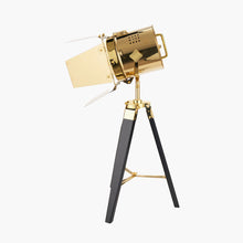 Load image into Gallery viewer, Film tripod gold floor lamp in two sizes