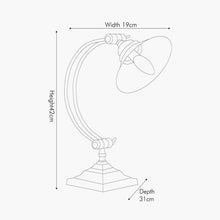 Indlæs billede til gallerivisning Metal arched arm task table lamp in two finishes