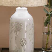 Indlæs billede til gallerivisning Table lamp in white floral design