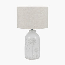 Indlæs billede til gallerivisning Table lamp in white floral design