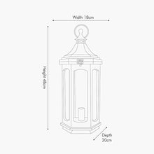 Charger l'image dans la galerie, Table lamp in grey wood in a lantern style