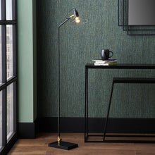 Indlæs billede til gallerivisning Canton matt black metal & glass cone floor lamp