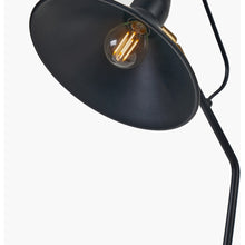Indlæs billede til gallerivisning Canton matt black metal & brass cone floor lamp