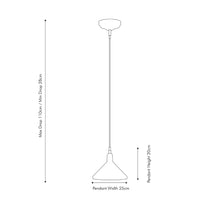 Indlæs billede til gallerivisning Canton matt black metal & glass cone pendant light
