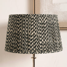 Lade das Bild in den Galerie-Viewer, Lampshade 50cm wide with mushroom pleat chevron design, available in a range of colours for stylish interiors.
