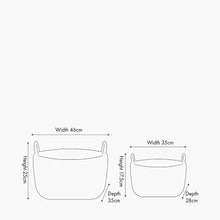 Load image into Gallery viewer, Set of 2 Kubu grey rattan oval storage baskets