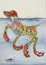 Indlæs billede til gallerivisning Doggy Paddle - greeting card