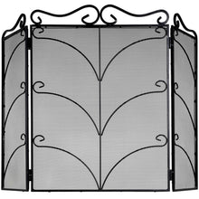 Indlæs billede til gallerivisning Large heavy ornate fire screen in silver or black