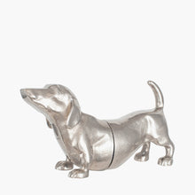 Indlæs billede til gallerivisning Metal sausage dog book ends in gold or silver