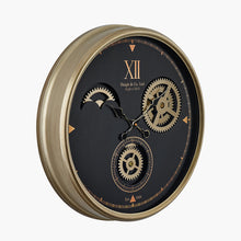 Indlæs billede til gallerivisning Metal working cog wall clock in two colours