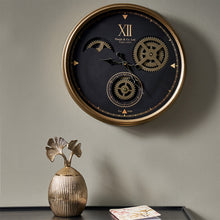 Indlæs billede til gallerivisning Metal working cog wall clock in two colours