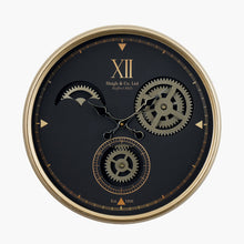 Indlæs billede til gallerivisning Metal working cog wall clock in two colours
