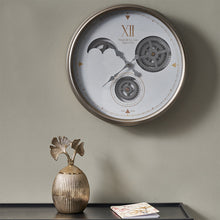 Indlæs billede til gallerivisning Metal working cog wall clock in two colours