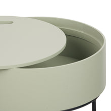 Lade das Bild in den Galerie-Viewer, Wood veneer & black metal storage table in a range of colours