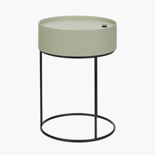 Lade das Bild in den Galerie-Viewer, Wood veneer & black metal storage table in a range of colours