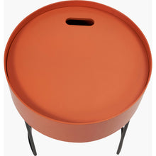 Lade das Bild in den Galerie-Viewer, Wood veneer & black metal storage table in a range of colours