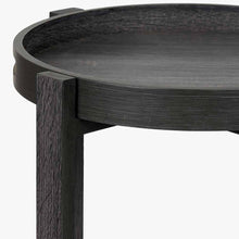 Indlæs billede til gallerivisning Dark grey oak veneer side tray table