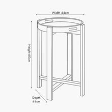 Indlæs billede til gallerivisning Dark grey oak veneer side tray table