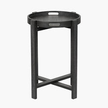 Indlæs billede til gallerivisning Dark grey oak veneer side tray table