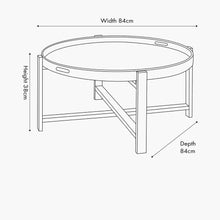 Indlæs billede til gallerivisning Dark grey oak veneer coffee table
