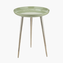 Indlæs billede til gallerivisning Enamel & gold metal side table in a range of colours