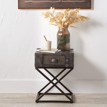 Load image into Gallery viewer, Side table featuring a stylish trunk design, perfect for adding charm to any room decor.