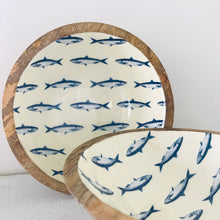 Load image into Gallery viewer, Enamel & Wood Fish Bowl, 17cm