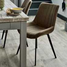 Indlæs billede til gallerivisning Coffee faux leather dining chair